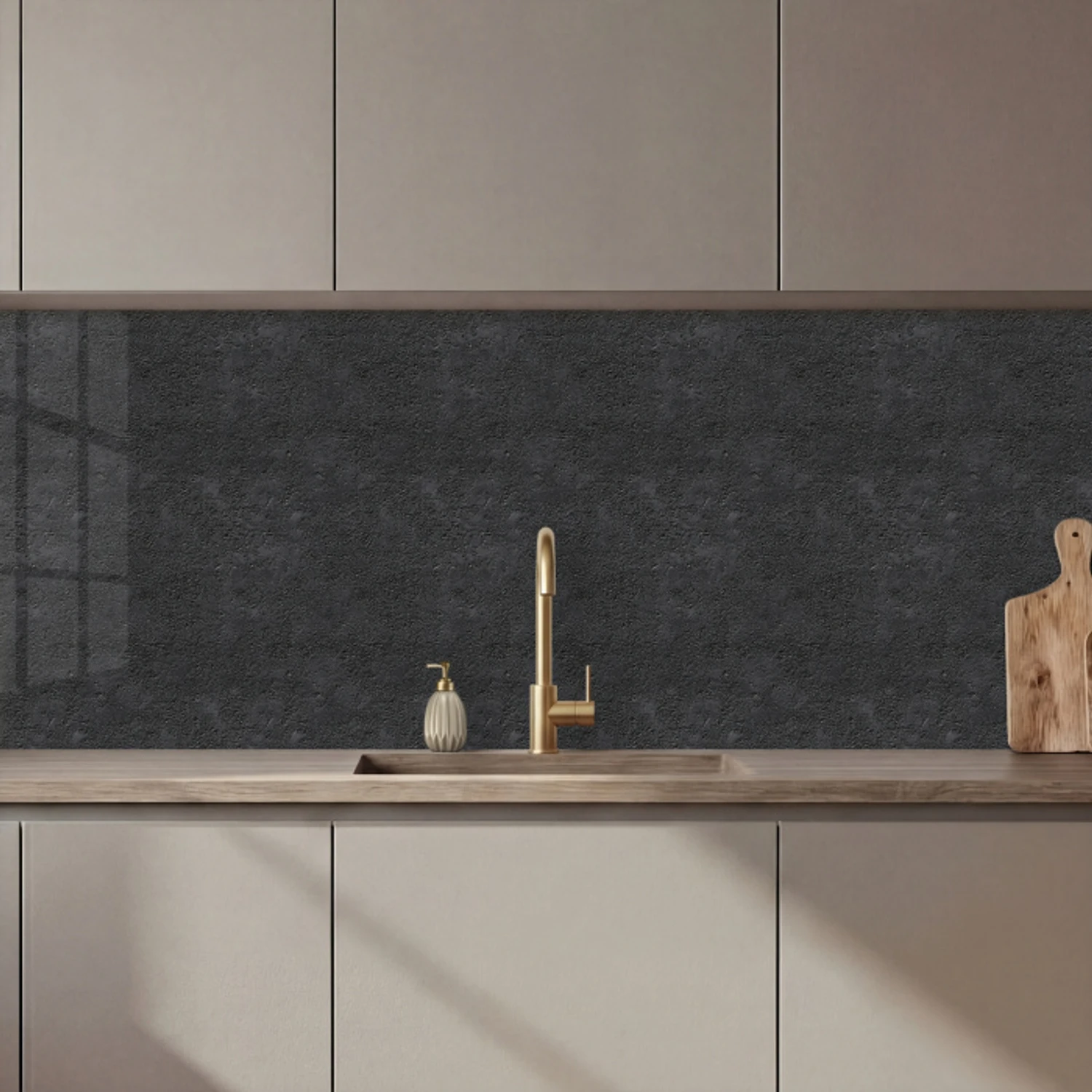 Kitchen splashback - Dark gray - Asphalt texture - Rough | Kitchenyeah ...