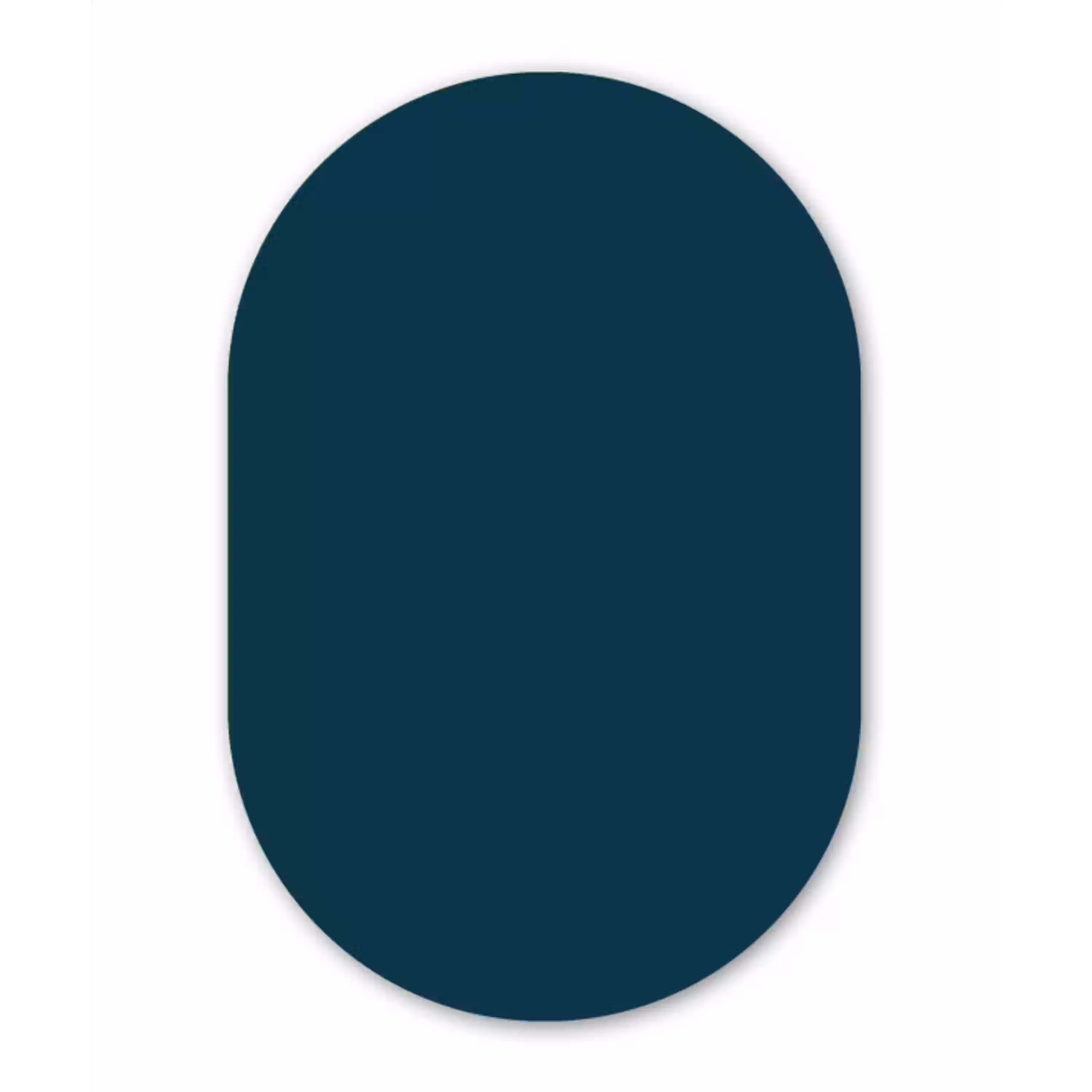 Dark - Indigo - Blauw Wandcirkel Ovaal Forex klein 630 -3d