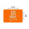 Oranje - Blauw - Go get that dream Placemat vinyl groot -specs