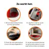 Kat - Zwart - Staart Inductie beschermer vinyl 3mm klein -zzzzzzz-td-werking
