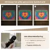 Hart - Tie Dye - Kleurrijk Light Box met batterij (Wandlamp kind) middel -USP_dimbaarNL