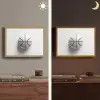 Basketbal - Wit - Schaduw - Lijnen Light Box met batterij (Wandlamp) middel -sfeer3