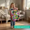 Chaotisch kleurrijk monster patroon Kinderkoffer - Roze klein -sfeer2_NL