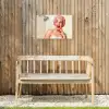 Vrouw - Douche - Roze Tuinposter op houten frame 2 cm dik klein -sfeer4
