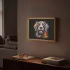 Graffiti - Hond - Zwart - Kleuren Light Box met batterij (Wandlamp) middel -sfeer1