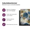 Bladeren - Abstract - Goud - Blauw Inductie beschermer vinyl 3mm klein -zzzzzzz-cc-usp