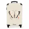 Vlinder in neutrale pastel kleuren NBS - Handbagage koffer - Kinderen Unisex middel -productfoto_recht