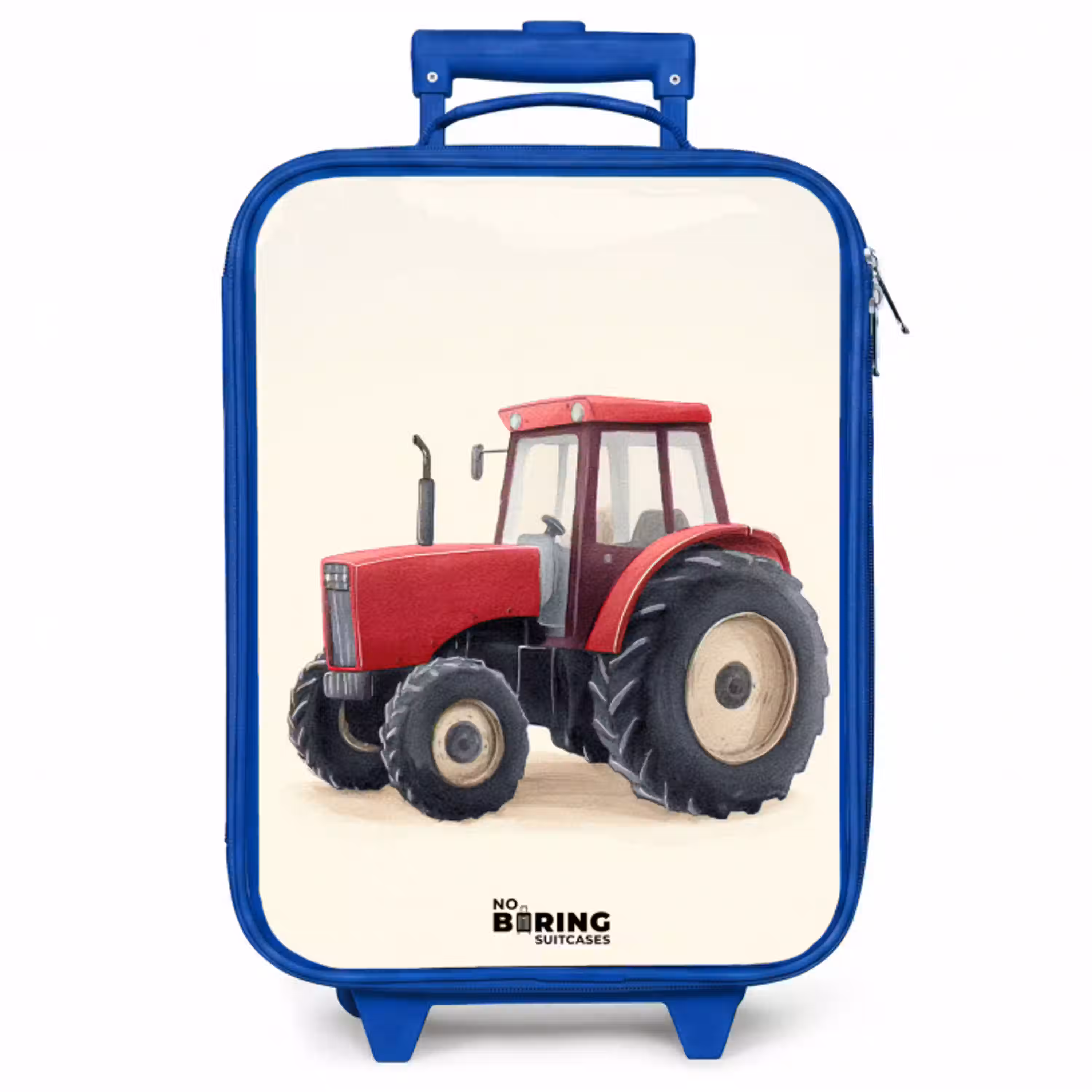 Tractor - Getekend - Rood Kinderkoffer - Blauw klein -zzz_website3d