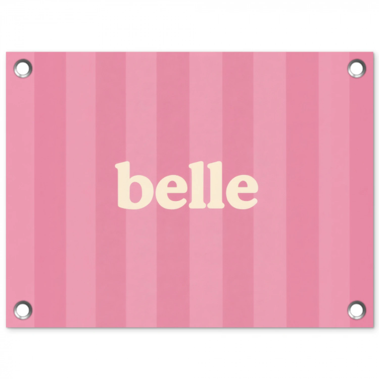 Roze - Gestreept - Belle tuinposter los doek klein -3d