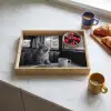 Kat - Koffie - Brood - Zwart Dienblad Rechthoek middel -sfeer2