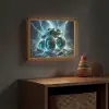 Monstertruck - Bliksem - Blauw - Jongens - Auto Light Box met batterij (Wandlamp kind) middel -sfeer5_kind