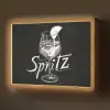 Glas spritz - Krijtletters - Ijsblokjes - Citroen Light Box met batterij (Wandlamp) middel -z3d_website
