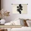 Strepen - Zwart - Abstract Wandkleed katoen klein -sfeer1