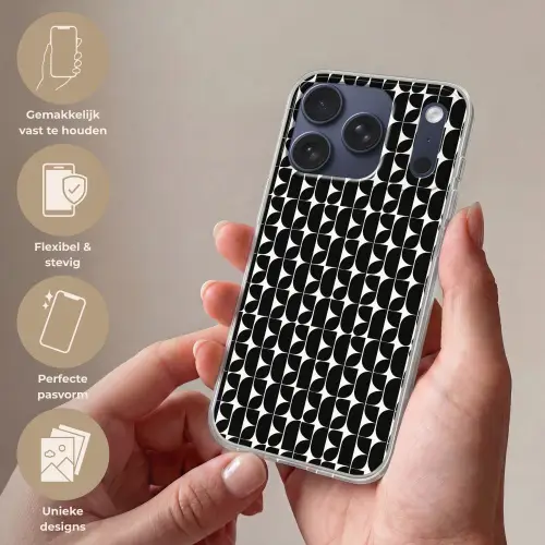 Modern - Geometrisch - Zwart Telefoonhoesje iPhone 17 Pro klein 878 -sfeer3_NL