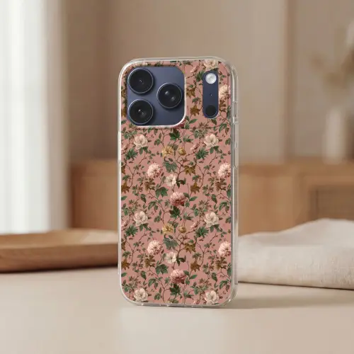 Bloemen - Klassiek - Roze Telefoonhoesje iPhone 17 Pro klein 878 -sfeer2