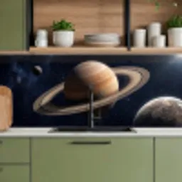 Planeten - Saturnus - Ruimte keuken achterwand 2 middel -sfeer3