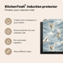 Wolken - Kraanvogels - Blauw Inductie beschermer vinyl 3mm middel 274 -vsfeer2_ENG