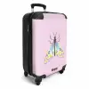 Summer memories - Kleurrijke mot op roze achtergrond NBS - Handbagage koffer - Kinderen Unisex middel -productfoto_3d