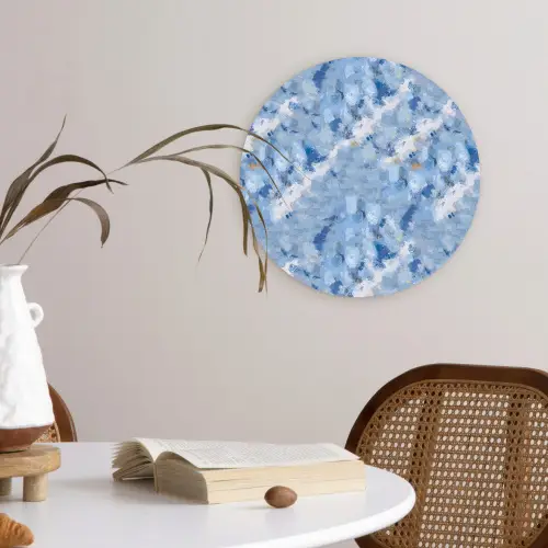 Vloeiend - Olie - Verf - Texturen Wandcirkel plexiglas klein 852 -sfeer4