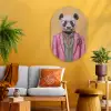 Panda - Pak - Zonnebril - Blauw Wandcirkel Ovaal Glas middel -sfeer4