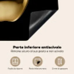 Appel - Goud - Chrome - Zwart Inductie beschermer vinyl 3mm middel -zzzsfeer4_ITA