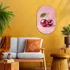 Disco - Kersen - Roze Wandcirkel Ovaal Forex klein -sfeer4