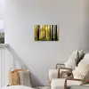 Gouden bos bij zonsopgang Tuinposter op houten frame 2 cm dik klein -sfeer1