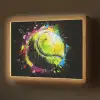 Graffiti - Sport - Tennis - Padel - Bal Light Box met batterij (Wandlamp) middel -z3d_website