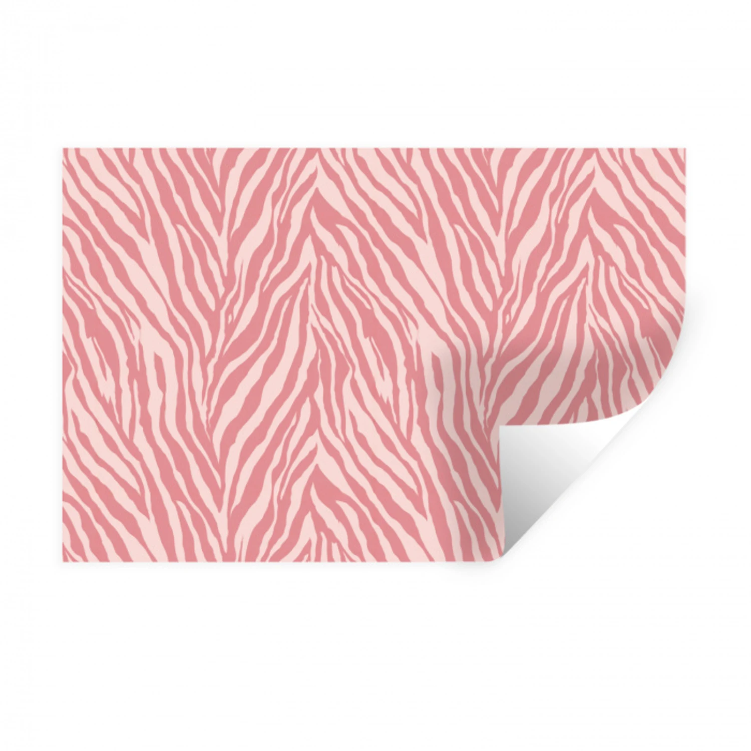 Zebra - Print - Roze Muursticker klein 286 -3d