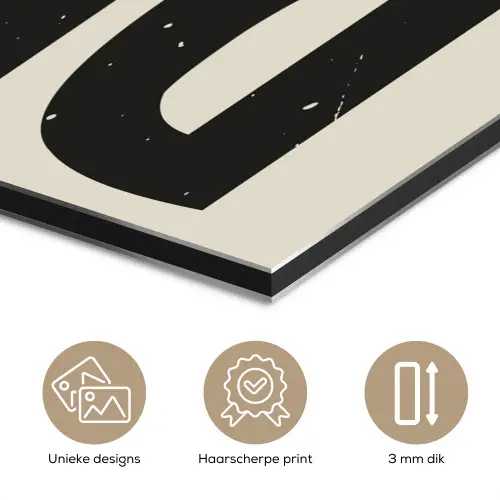 Pizza - Decoratie - Japandi - Vintage aluminium wit klein -closeup_NL