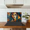Portret - Abstract - Vormen keuken achterwand spatscherm klein -sfeer2