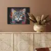 Kat - Graffiti - Dieren - Kleuren - Grijs PET vilt klein -sfeer4
