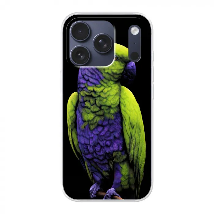 Papegaai - Veren - Opvallend - Groen Telefoonhoesje iPhone 17 Pro klein -3d
