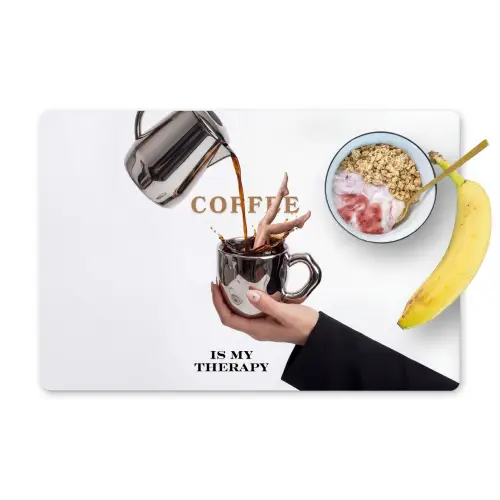 Koffie - Mok - Kan - Therapie Placemat vinyl groot -zzzproduct_Kitchenyeah-website