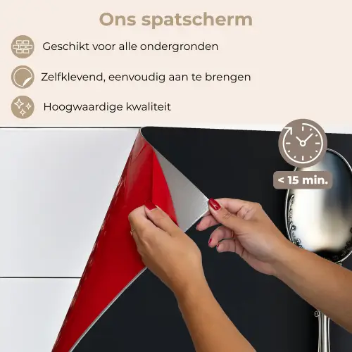 Lepel - Zilver - Metaal keuken achterwand spatscherm klein -spatscherm_NL