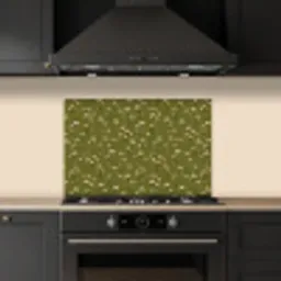 Landelijk - Bloemen -  Groen keuken achterwand spatscherm klein 900 -sfeer1