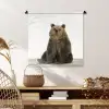 Bruine beer - Dieren - Beer - Schattig - Jongens - Meisjes Wandkleed katoen klein -sfeer5