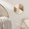Retro - Geometrische lagen - Aardetinten Wandcirkel kunststof plaat 5mm dik klein -sfeer5