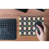 Abstract - Retro - Kleurrijk muismat rubber klein 262 -toetsenbord