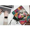 Vrouw - Kauwgom - Graffiti - Neonkleuren laptophoes neopreen klein -bureau