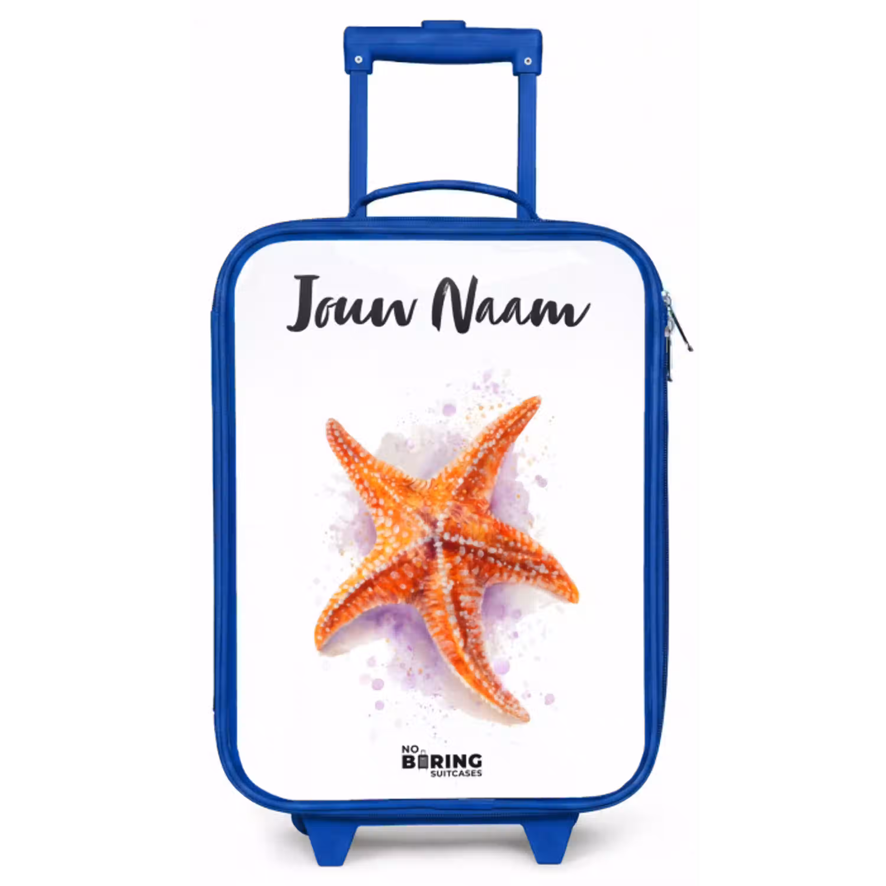 Oranje Zeester Illustratie Kinderkoffer - Blauw klein -zz3dotto