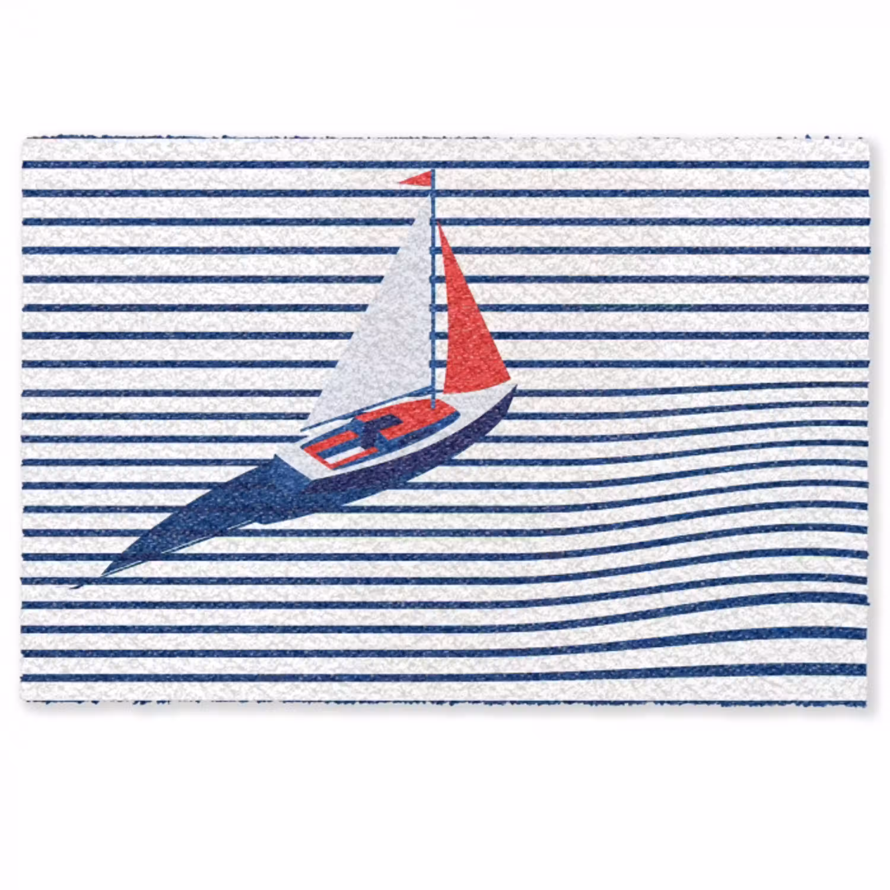 Boot - Water - Abstract - Blauw Deurmat klein -zkaufland3d