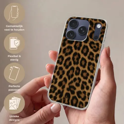 Pantervacht - Realistisch - Bruin Telefoonhoesje iPhone 17 Pro klein -sfeer3_NL