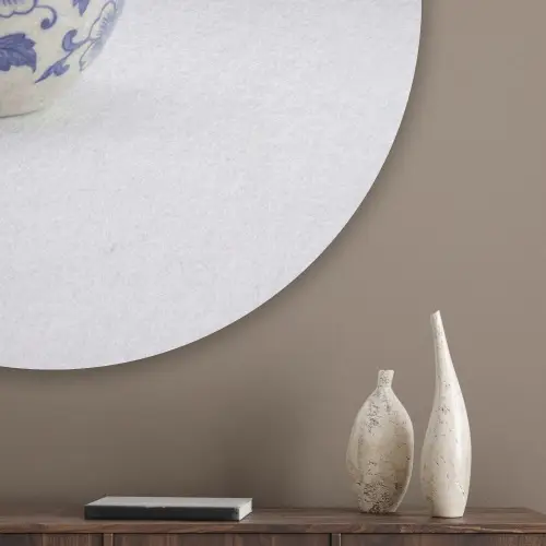Appel - Blauw - Klassiek Akoestische PET Vilt - Rond klein -sfeer5_closeup