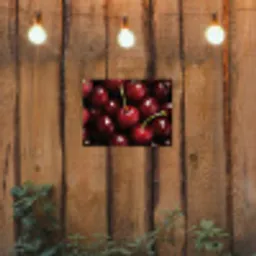 Rood - Fruit - Kersen tuinposter los doek klein -sfeer1