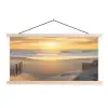 Strand - Duinen - Zonsondergang textielposter latten blank klein -3d