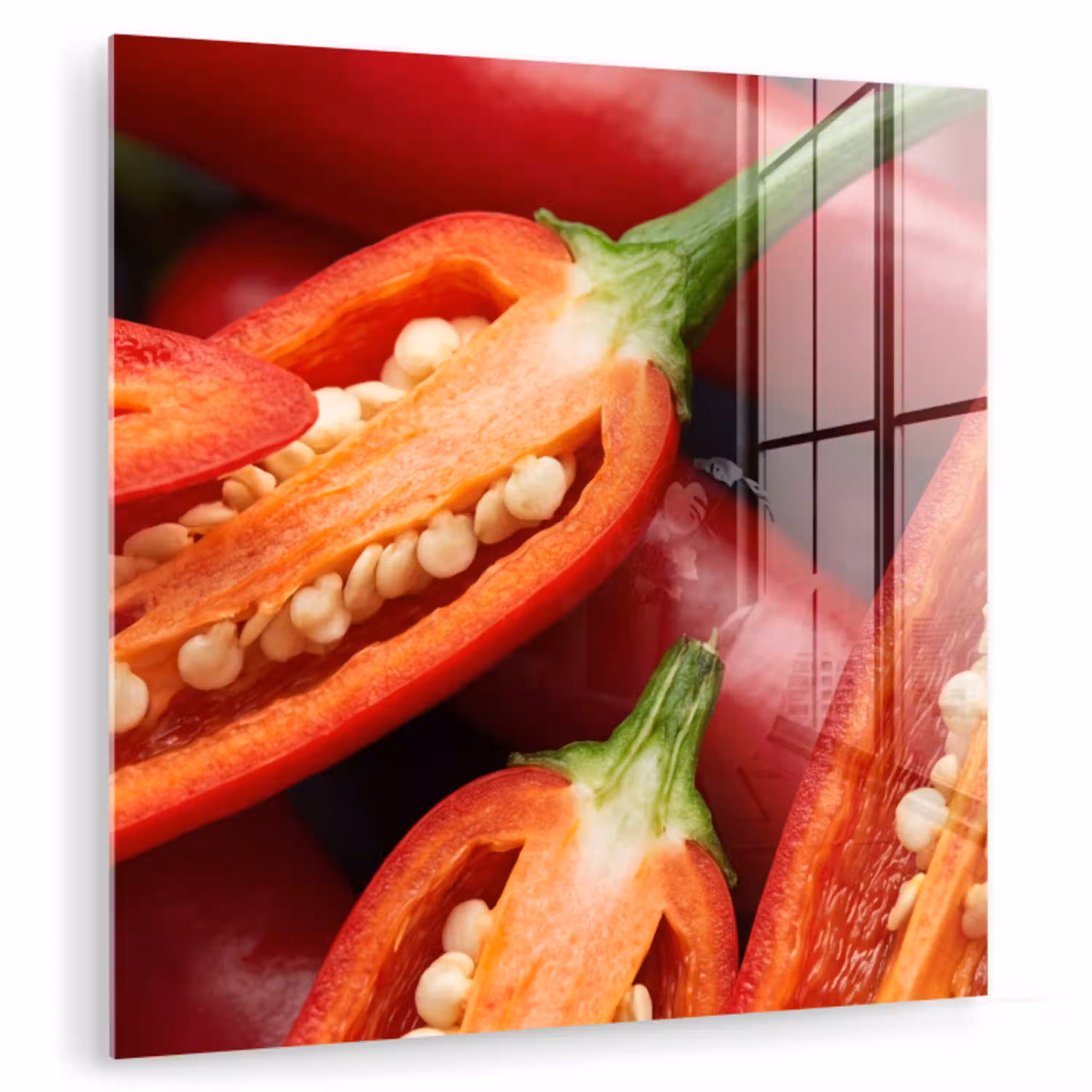 Chilipeper - Open - Rood plexiglas 5mm klein -zzzproduct_nieuw