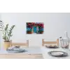Deur - Hout - Bloemen - Blauw Muursticker klein -eettafel