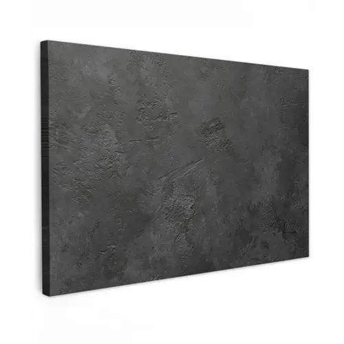 Beton - Structuur - Industrieel - Zwart - Grijs canvas 2cm klein -z3d
