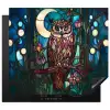Uil - Mozaïek - Maan - Nacht Inductie beschermer vinyl 3mm middel -3d